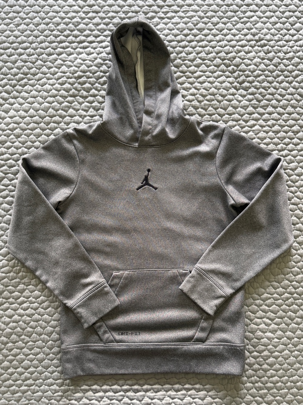 Jordan Boy’s Gray Jumpman Pullover Hoodie - Heather Gray